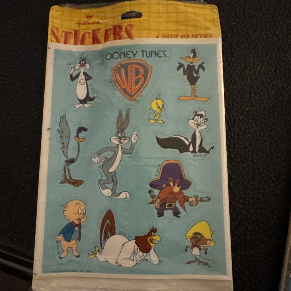 Vtg Hallmark Looney Tunes Warner Brothers Stickers 4 Sheets Sealed